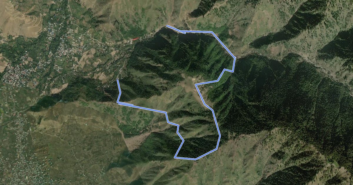 Маршрут Mamneth Circuit Trail на спутниковом снимке