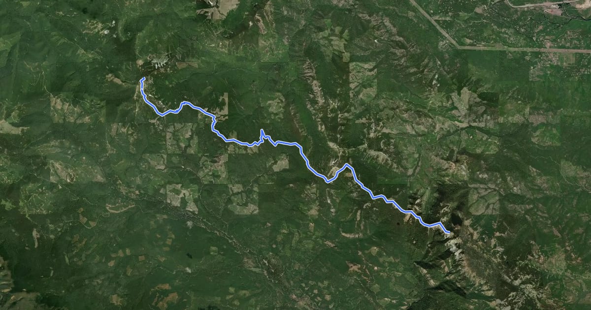 Маршрут Manastash Ridge Trail на спутниковом снимке