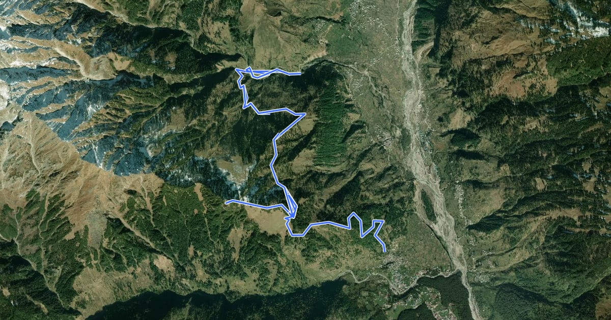 Маршрут Mangankot Peak circuit на спутниковом снимке