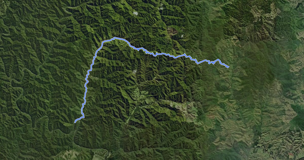 Маршрут Mangapurua Track на спутниковом снимке