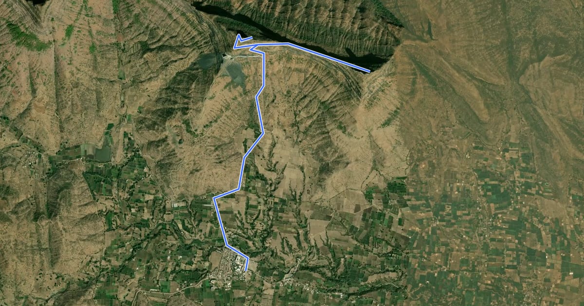 Маршрут Mangi Tungi Forts на спутниковом снимке