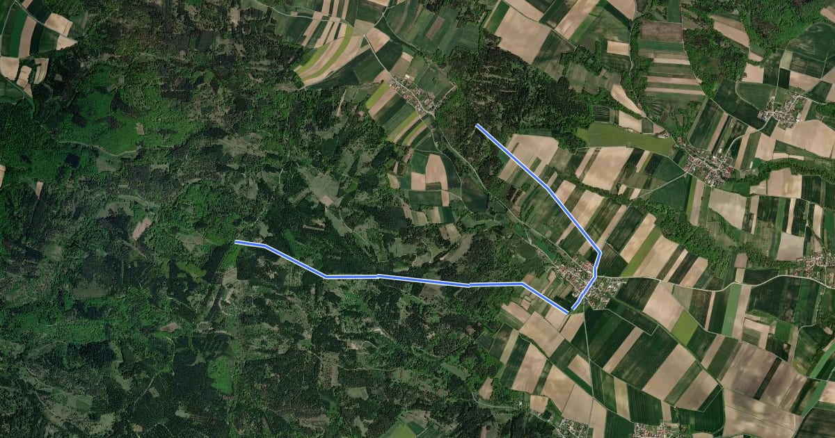 Маршрут Manhartsberg-Rundweg на спутниковом снимке