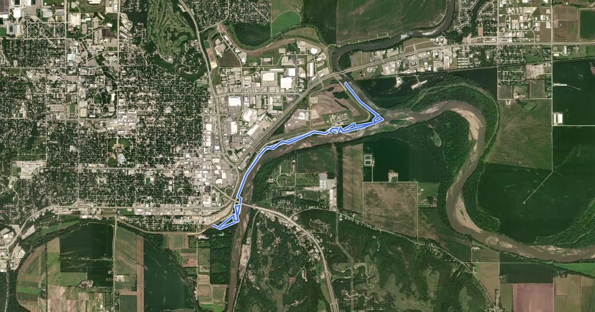 Маршрут Manhattan River Trails на спутниковом снимке