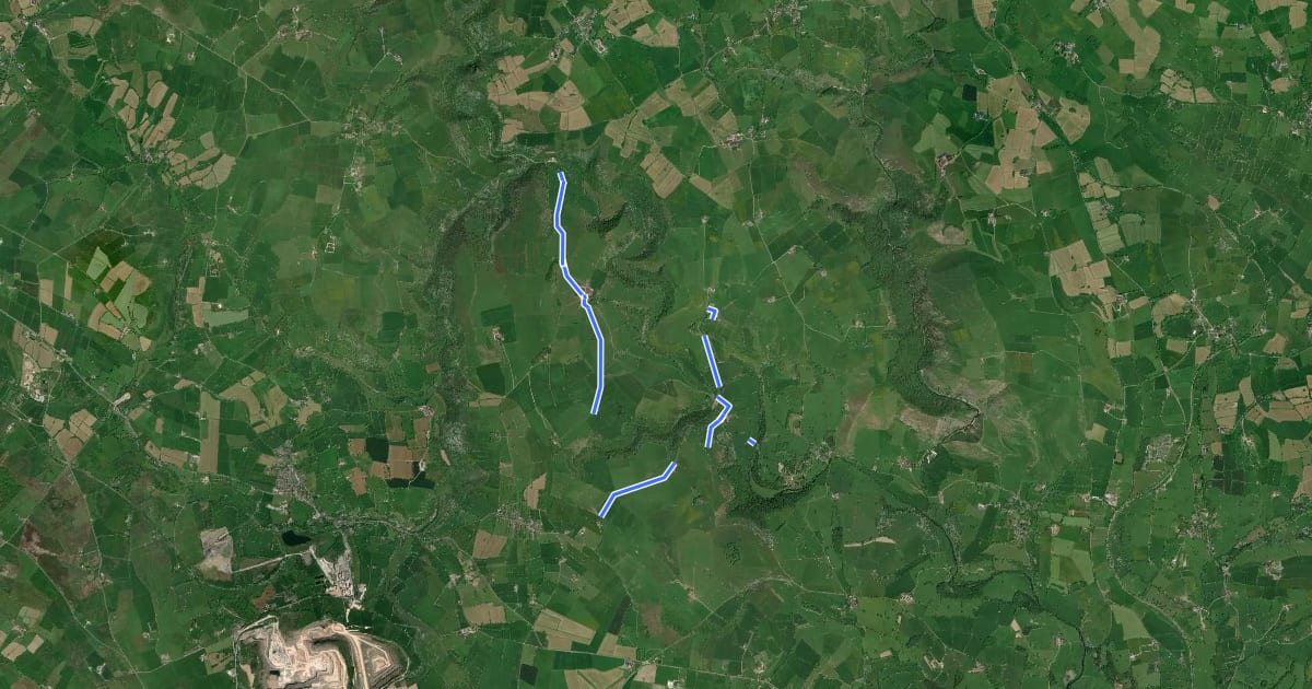 Маршрут Manifold Valley Circular Walk на спутниковом снимке