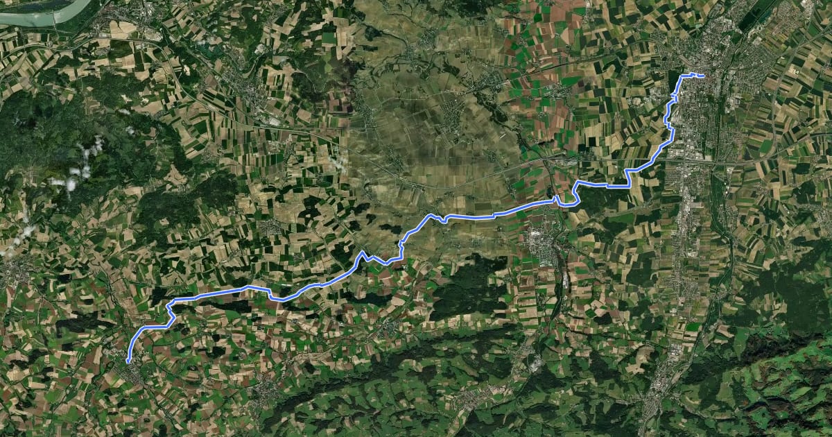 Маршрут Manker Wallfahrerweg на спутниковом снимке