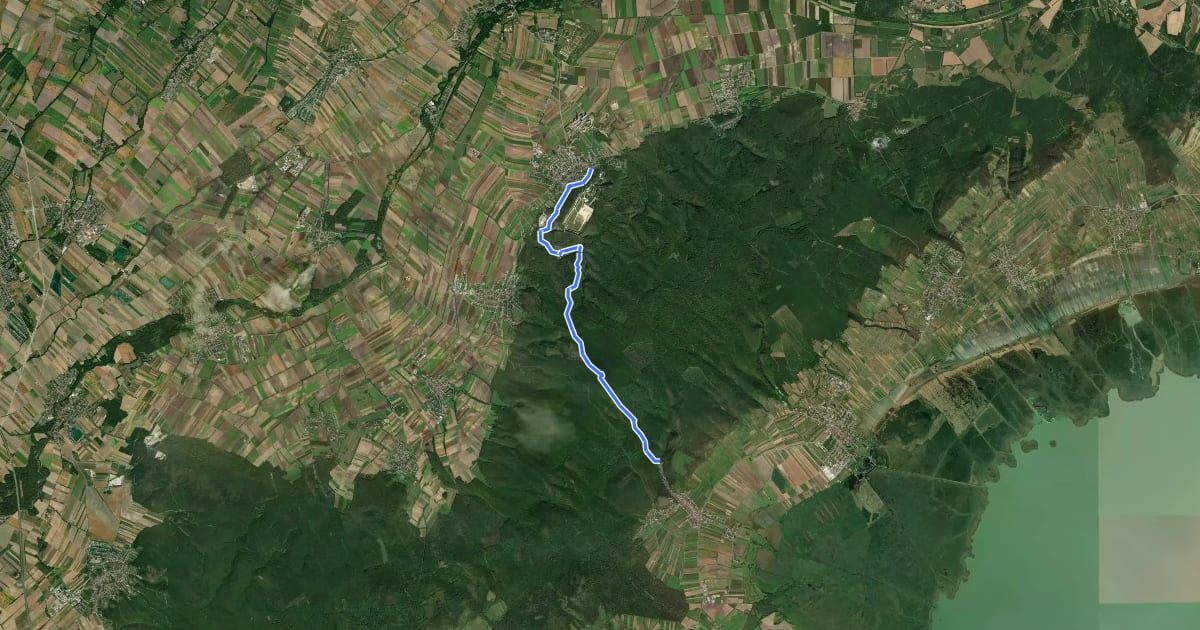 Маршрут Mannersdorf - Kaisereiche - Donnerskirchen на спутниковом снимке