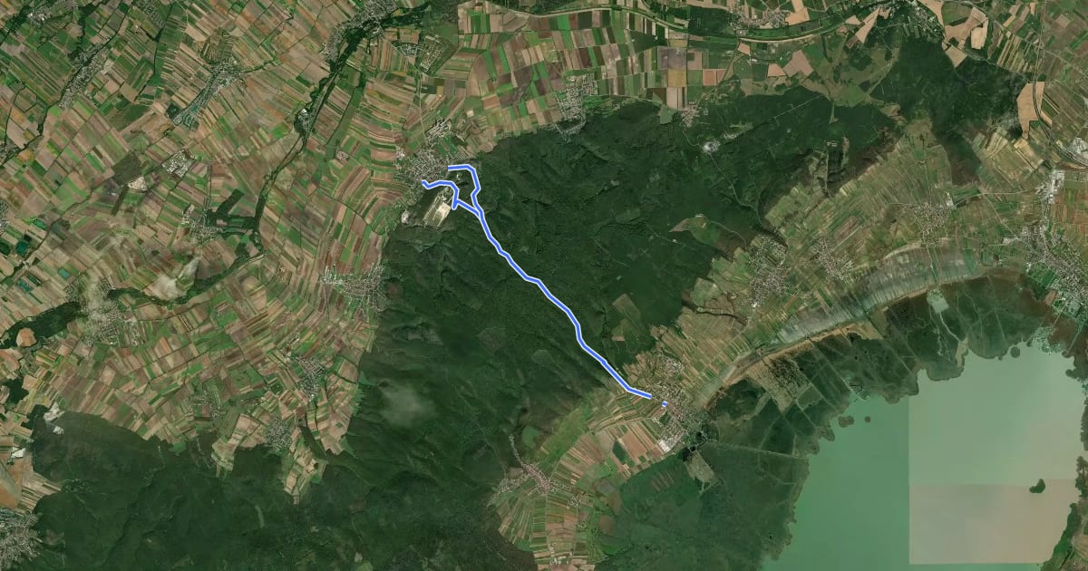 Маршрут Mannersdorf - Purbach на спутниковом снимке