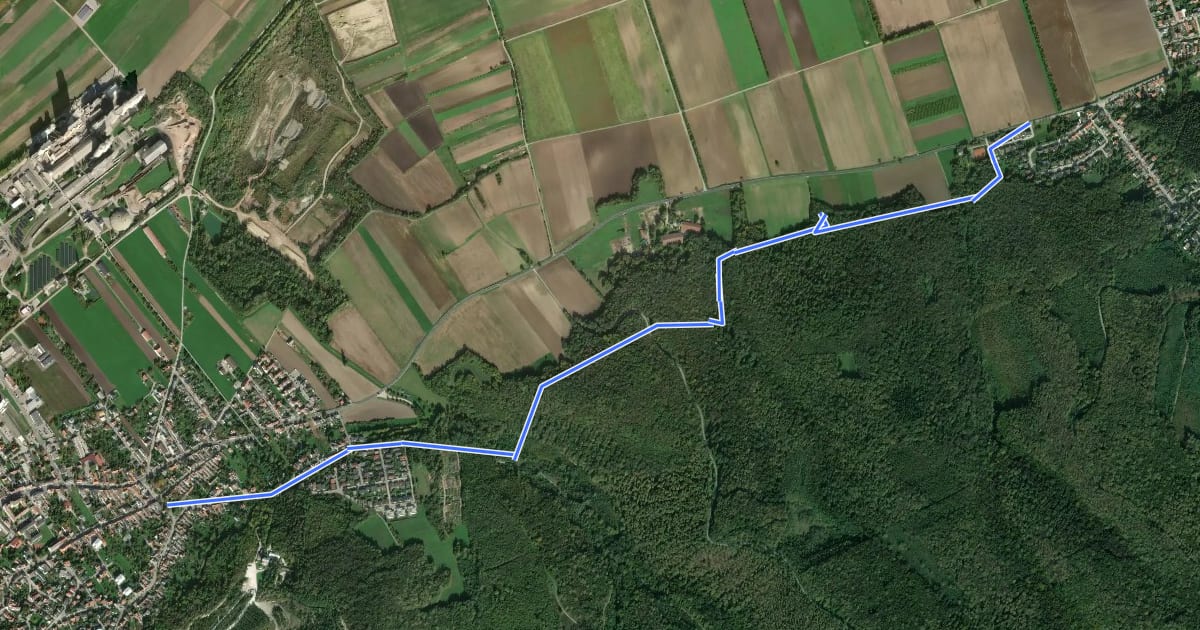 Маршрут Mannersdorf - Sommerein (Adolf Wiener Weg) на спутниковом снимке