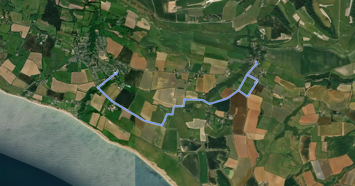 Маршрут Manors and Mills: Brighstone to Shorwell Quieter Lanes Cycle Route на спутниковом снимке