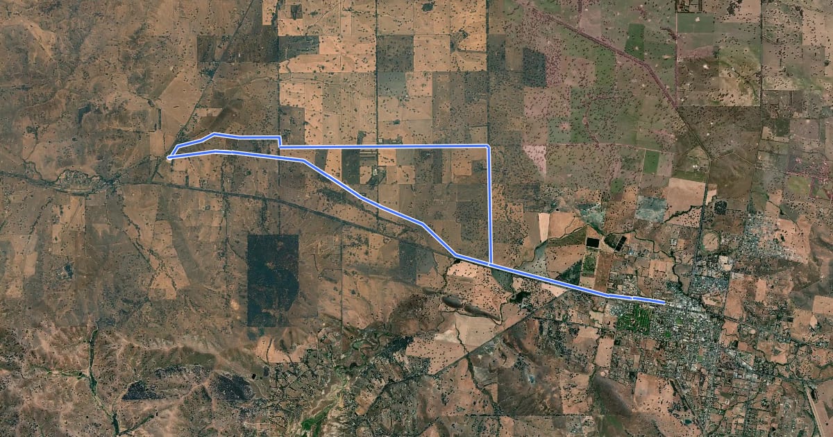 Маршрут Mansfield - Black Swamp Road Loop на спутниковом снимке