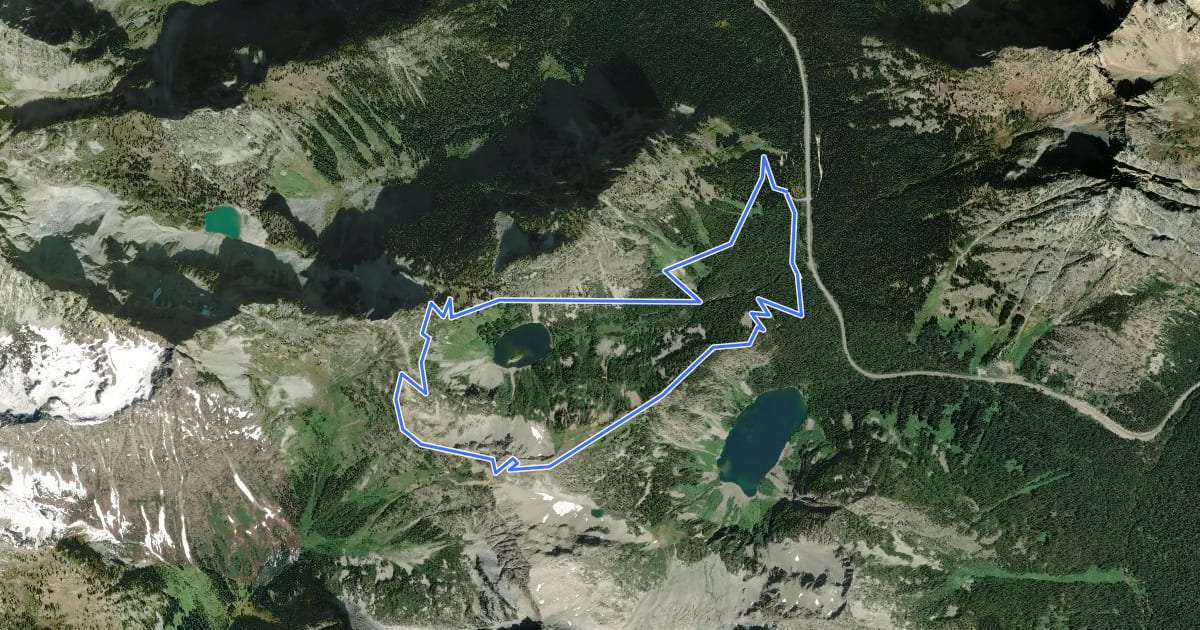 Маршрут Maple Pass Loop Trail на спутниковом снимке