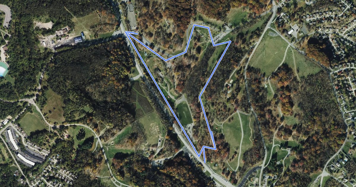 Маршрут Maple Springs Loop на спутниковом снимке
