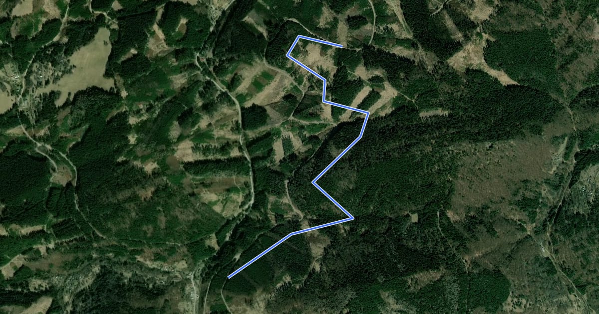 Маршрут Maríkovský Singletrack - Nový на спутниковом снимке