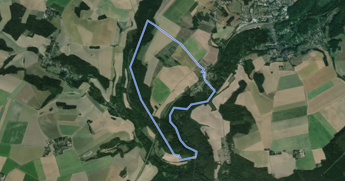 Маршрут Marais de Bourneville на спутниковом снимке
