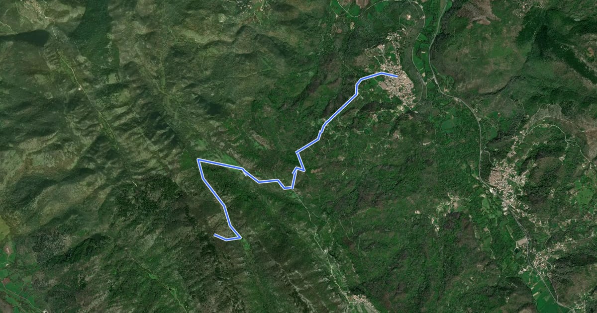 Маршрут Marano Equo - Monte Costasole на спутниковом снимке