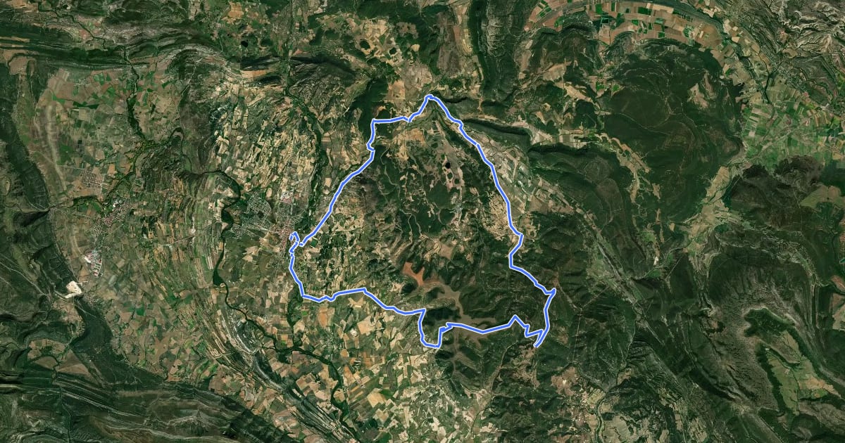 Маршрут Maratón Alpina Medinesa 42 KM на спутниковом снимке