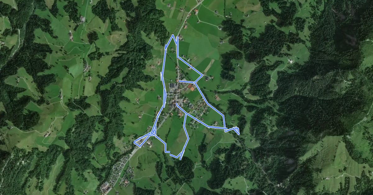 Маршрут Marbach - Dorfrundweg на спутниковом снимке