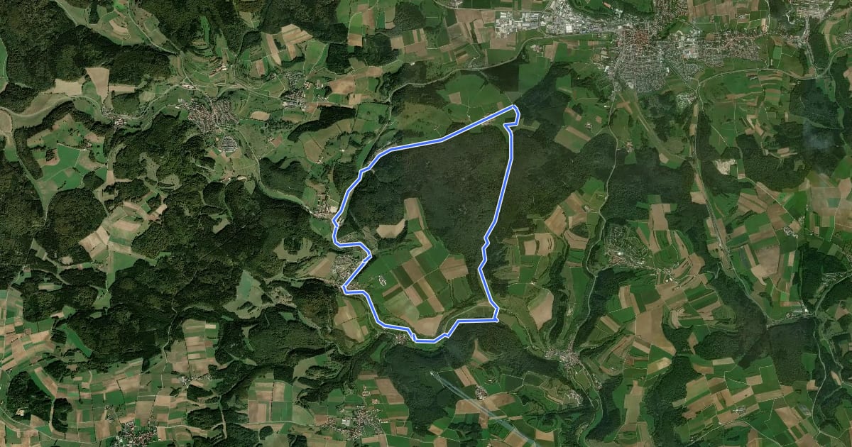 Маршрут Marbacher Gestütsradweg - Grafeneck-Tour на спутниковом снимке