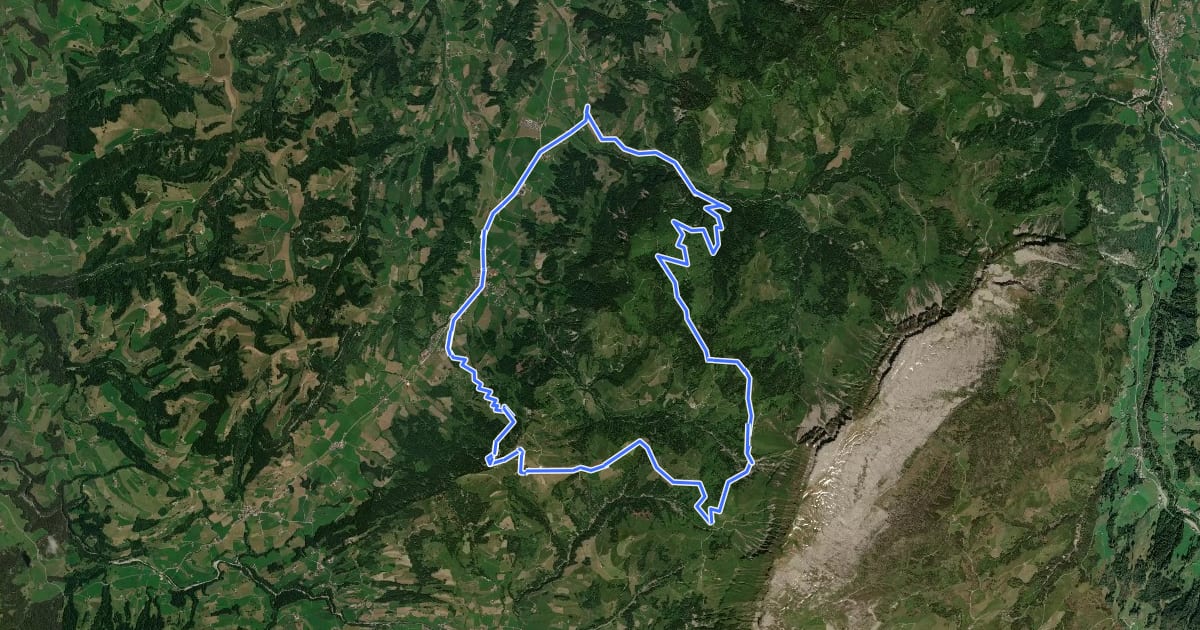 Маршрут Marbacher Panoramarunde на спутниковом снимке