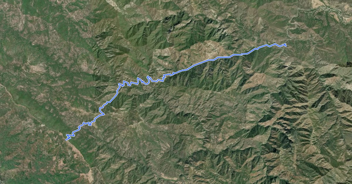 Маршрут Marble Peak Trail на спутниковом снимке