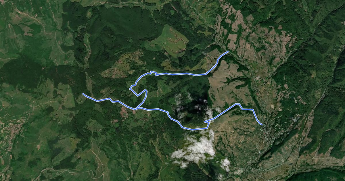 Маршрут Marcaj C Roșu на спутниковом снимке