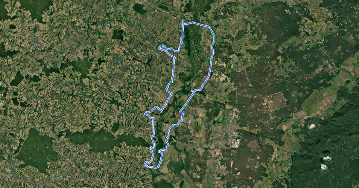 Маршрут March Panorama Radroute на спутниковом снимке