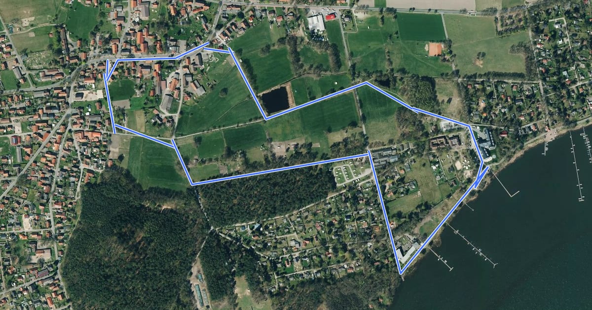 Маршрут Mardorf Rundwanderweg Dorf-Meer на спутниковом снимке