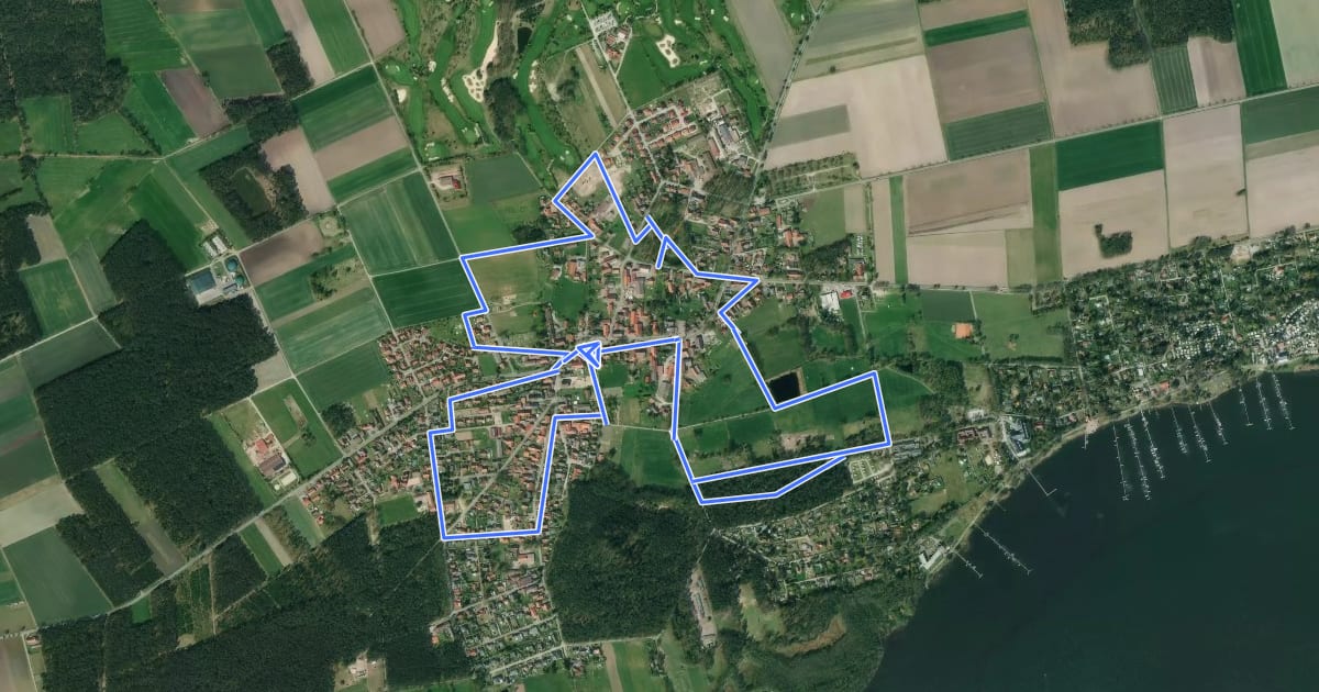 Маршрут Mardorf Rundwanderweg M1 (Dorfpfad) на спутниковом снимке