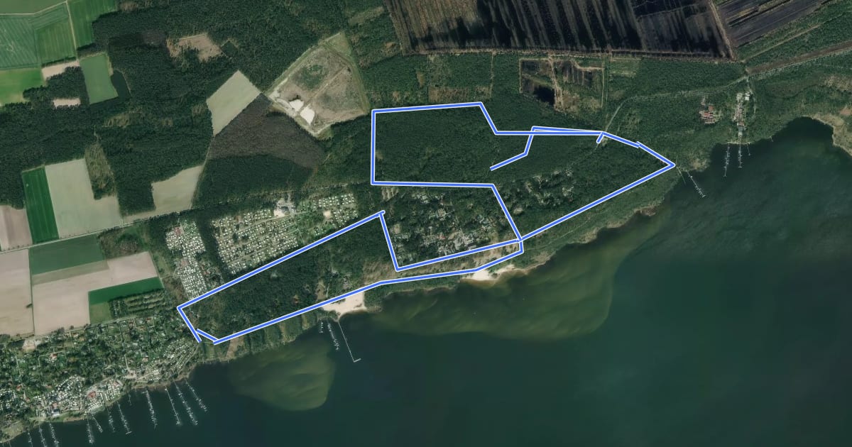 Маршрут Mardorf Rundwanderweg M3 (Dünen- und Strandpfad) на спутниковом снимке