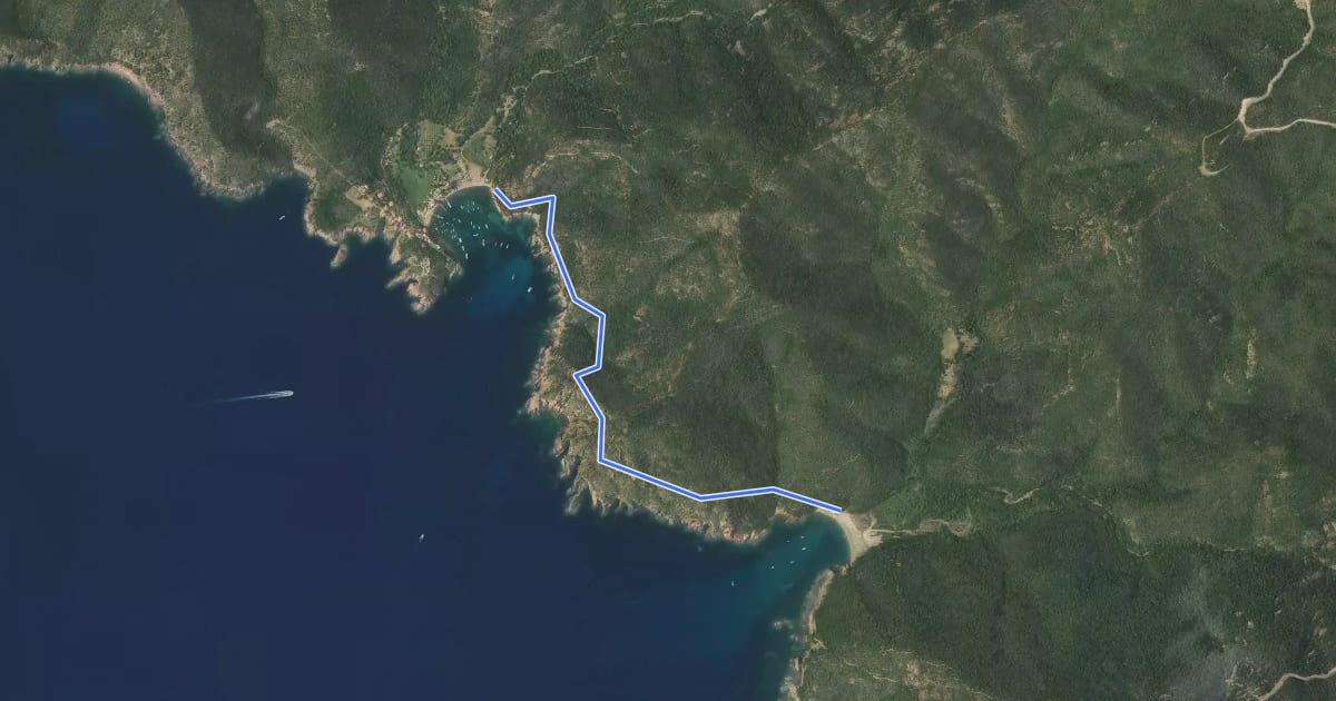 Маршрут Mare è Monti Nord Variante на спутниковом снимке