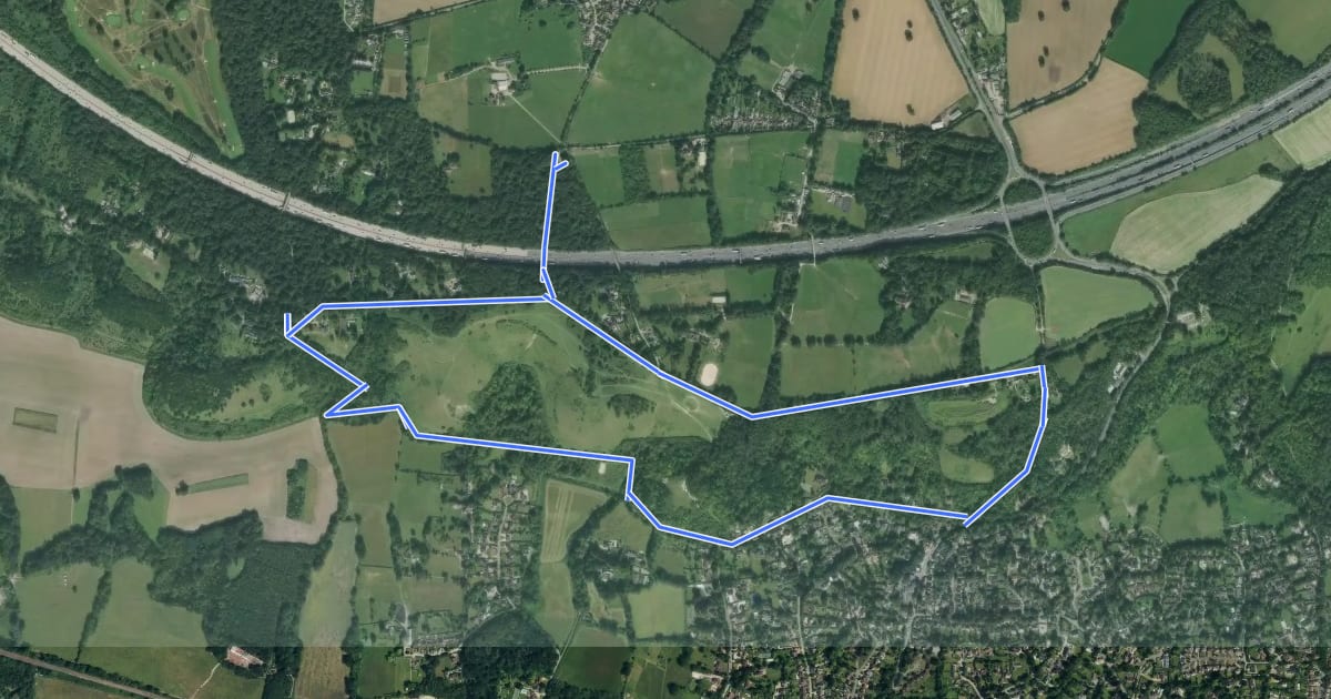 Маршрут Margery Wood Circular Walk, Harewoods на спутниковом снимке