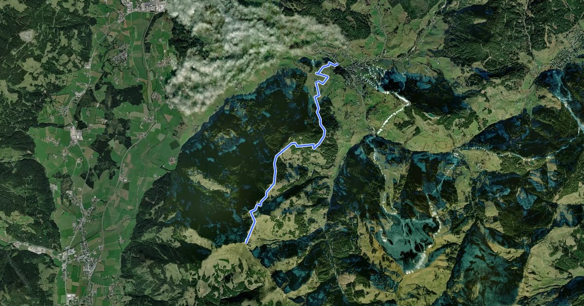 Маршрут Maria Alm am Steinernen Meer - Schwalbenwand на спутниковом снимке