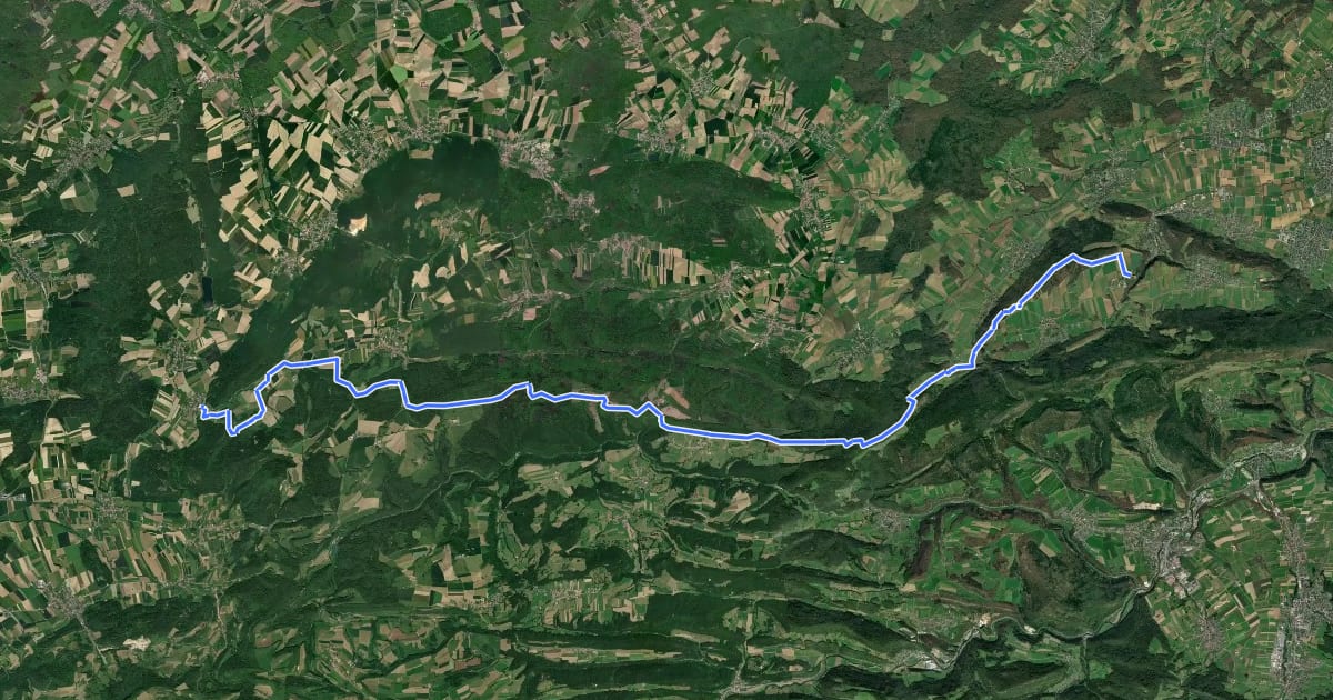 Маршрут Mariastein Le Chemin на спутниковом снимке