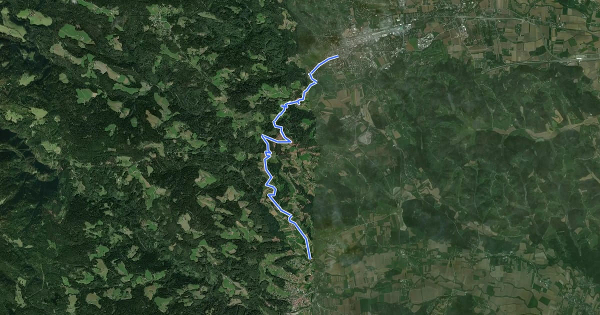 Маршрут Mariazellerweg 506 на спутниковом снимке