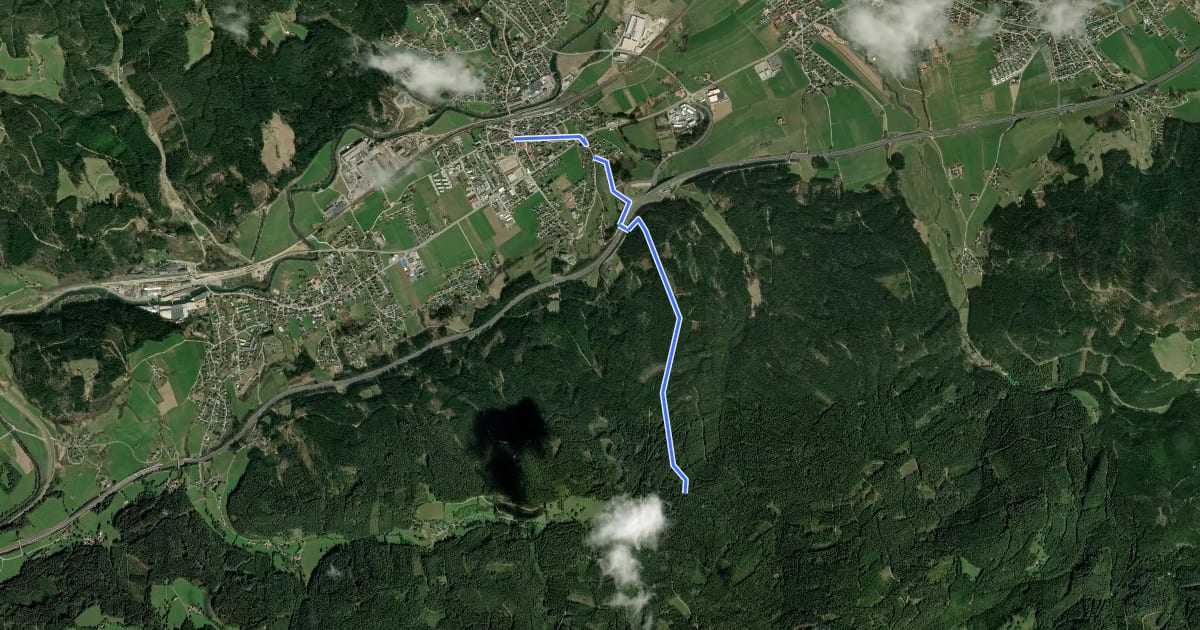 Маршрут Mariazellerweg 706A на спутниковом снимке