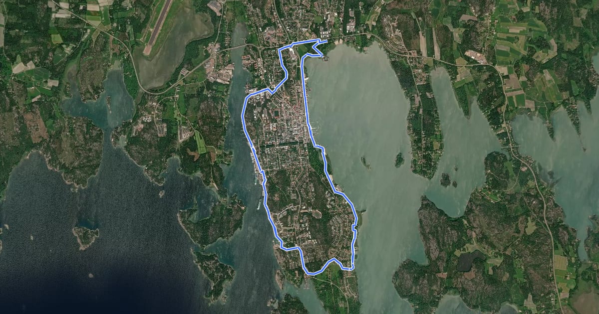 Маршрут Mariehamn Runt на спутниковом снимке