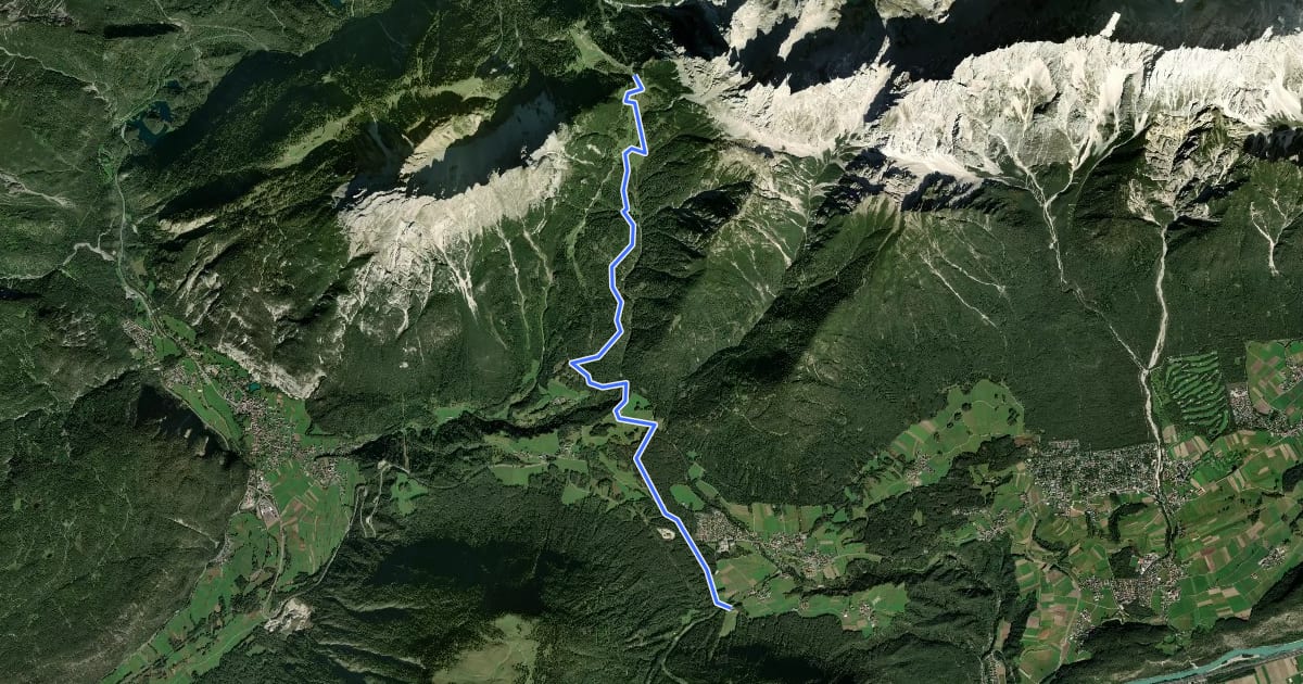 Маршрут Marienbergjoch на спутниковом снимке