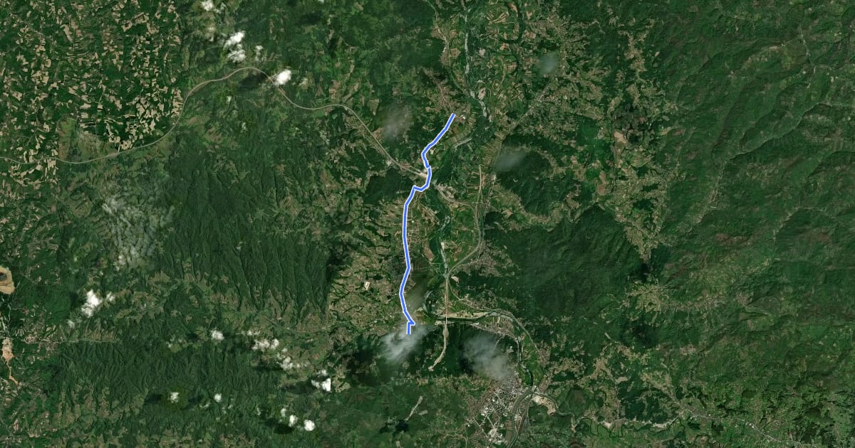 Маршрут Marijin put M02/46 (Kotorsko-Doboj) на спутниковом снимке