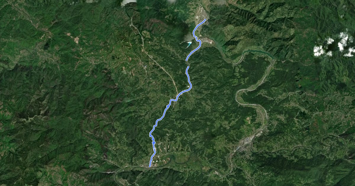 Маршрут Marijin put M02/48 (Maglaj-Žepče) на спутниковом снимке