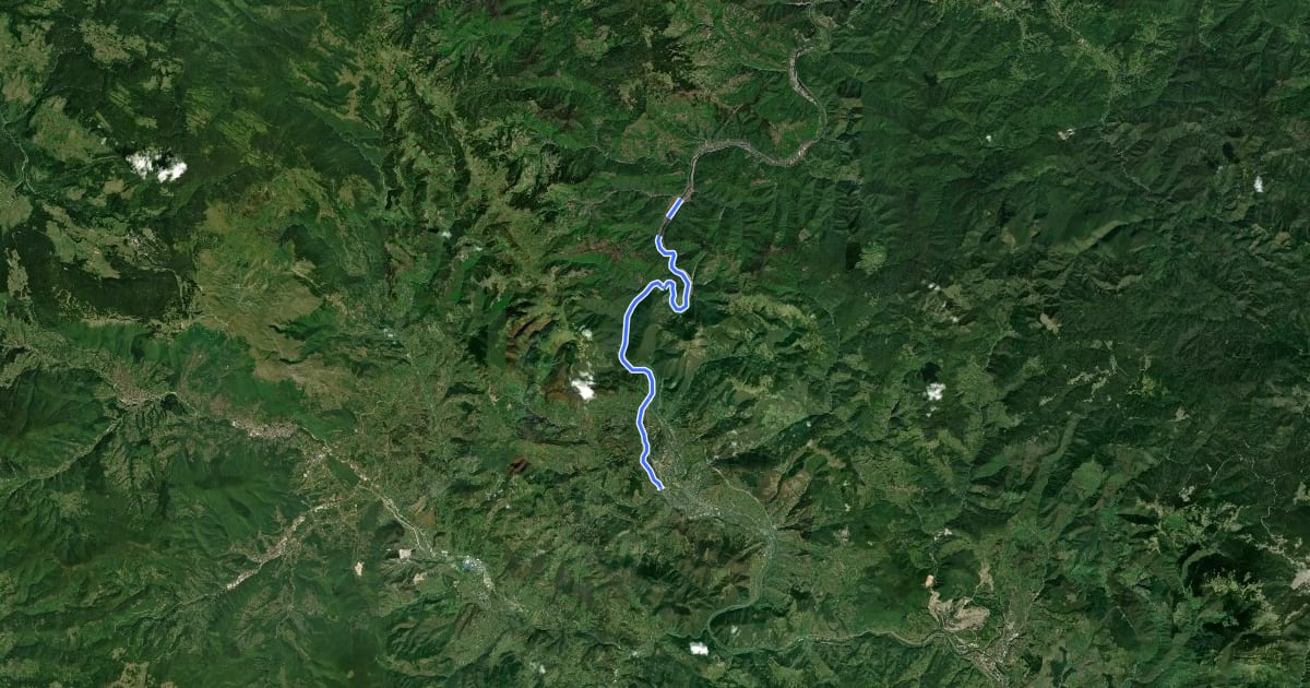 Маршрут Marijin put M02/50 (Nemila-Zenica) на спутниковом снимке