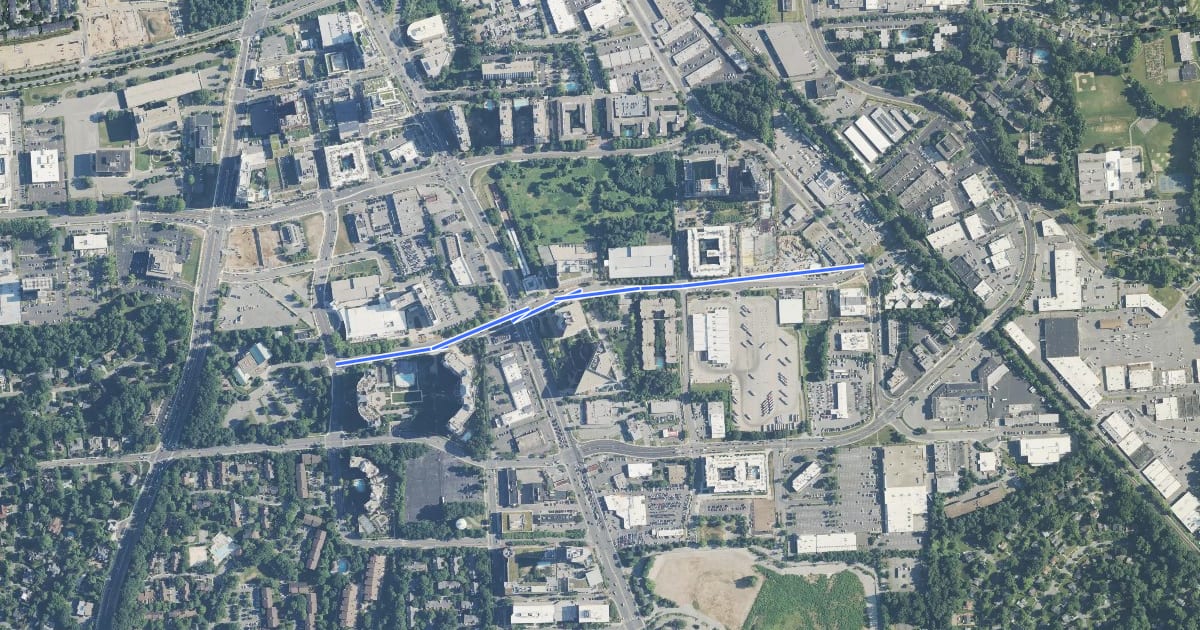 Маршрут Marinelli Road на спутниковом снимке
