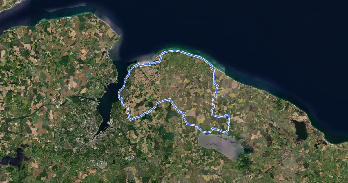 Маршрут Maritim-Route на спутниковом снимке
