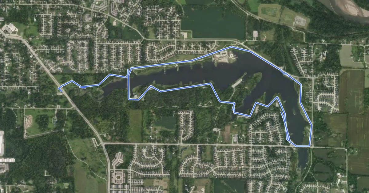 Маршрут Mark C. Ackelson Trail на спутниковом снимке