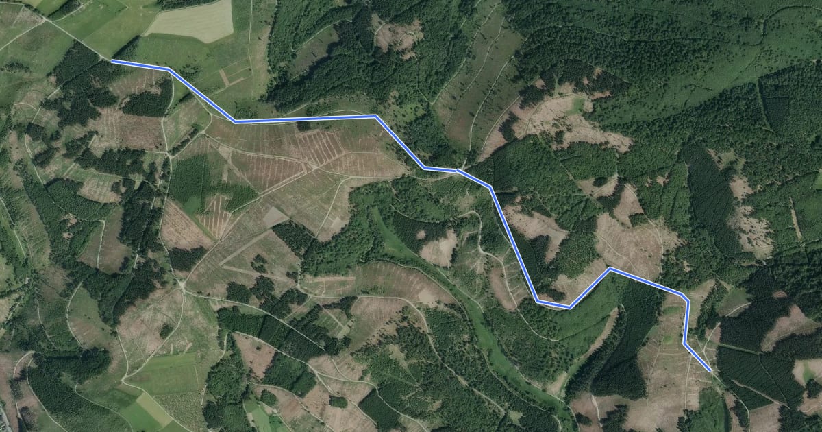 Маршрут Markenradrundweg на спутниковом снимке