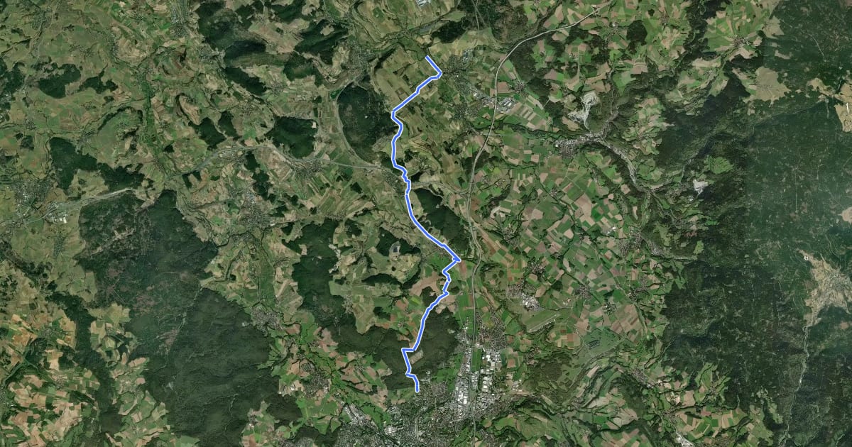 Маршрут Markgräflicher Klosterweg на спутниковом снимке