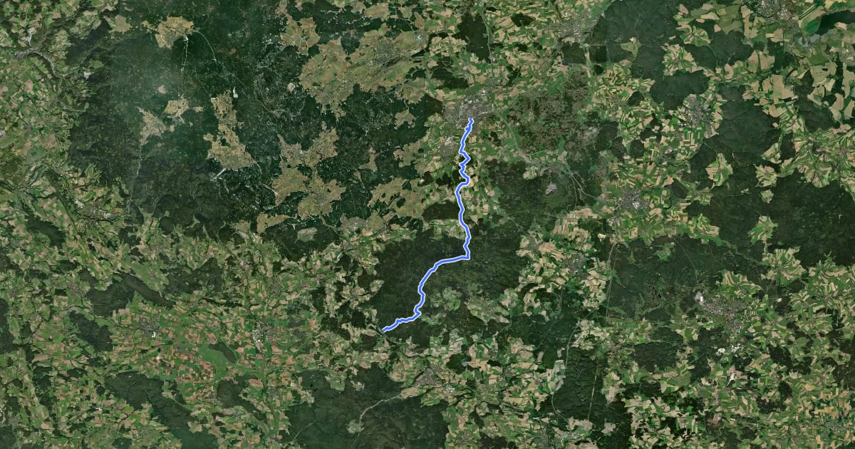 Маршрут Marktredwitz - Saubadfelsen на спутниковом снимке