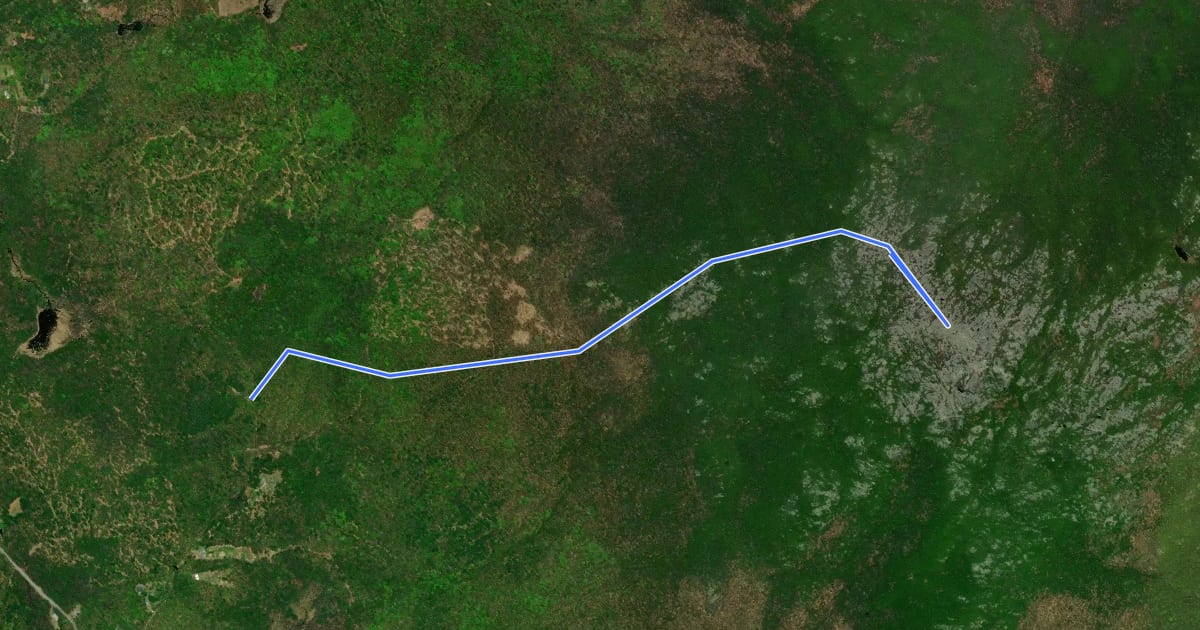 Маршрут Marlboro Trail на спутниковом снимке