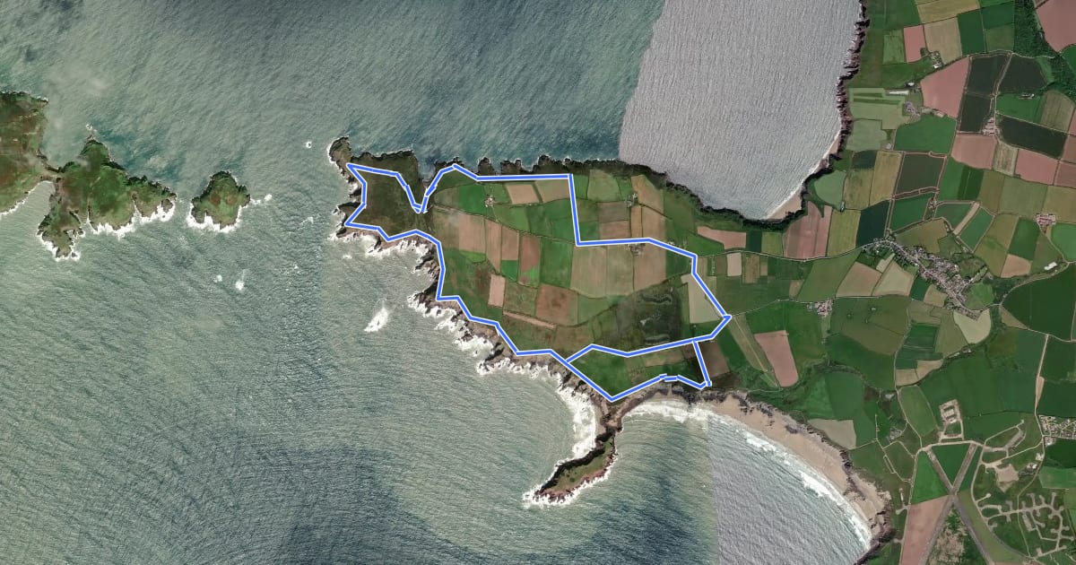 Маршрут Marloes Peninsula Coastal Walk, Pembroke на спутниковом снимке