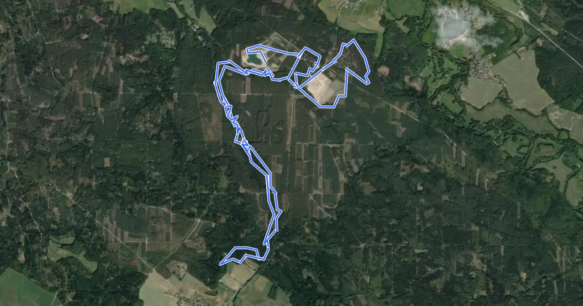 Маршрут Marokánka Trail на спутниковом снимке