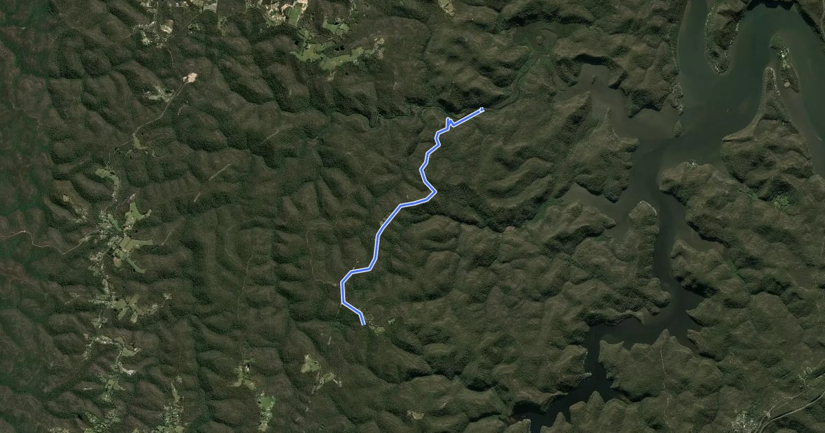 Маршрут Marramarra Ridge на спутниковом снимке